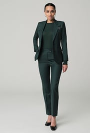 Custom Suits Made For You - Harrogate Hunter Green Suit Women | INDOCHINO