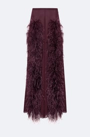 Lightweight Georgette Wide Leg Pant With Feathers