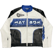 WATSON PRO CIRCUIT RACING WORLDWIDE DOMINATION MOTO JACKET (BLUE/WHITE)