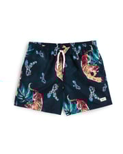 Midnight Tiger Print Swim Trunk