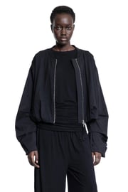 Stretch Cotton Modal Cropped Bomber