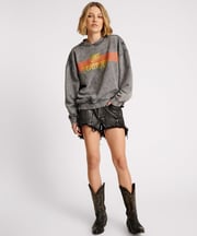 BLACK FOIL BONITAS HIGH WAIST DENIM SHORTS