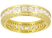 Cubic Zirconia 18k Yellow Gold Over Sterling Silver Band 4.00ctw
