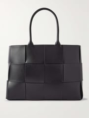 E/W Arco Intrecciato Leather Tote Bag - black - One Size