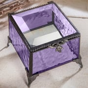 Purple Glass Jewelry Box