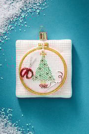 Needlepoint Hobby Glass Ornament