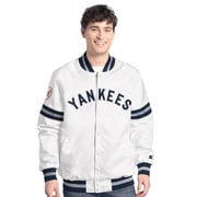 Men's New York Yankees  Starter White Cooperstown Scout Full-Snap Varsity Jacket