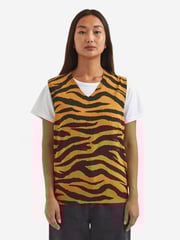 Stussy Tiger Printed Sweater Vest W - Mustard