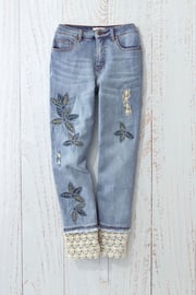Indigo & Lace Ankle Jeans