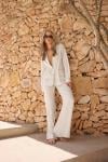 LTS Tall Cream Linen Wide Leg Trousers