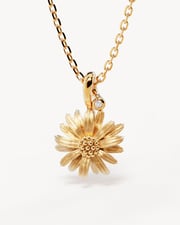 18k Gold Vermeil Daisy April Birth Flower Necklace