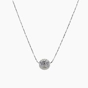 Diamond-Cut Single Ball Necklace