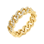 Grand Cuban Link Diamond Pave Ring