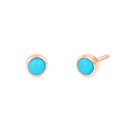 Turquoise Solitaire Stud Earrings
