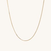 14k Gold Baby Box Chain Necklace - Jewelry | Mejuri