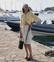 DELIA SKIRT -- RIVIERA FOULARD