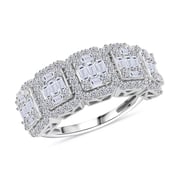 Luxuriant Lab Grown Diamond 1.02 ctw Ring in Sterling Silver (Size 10.0) 