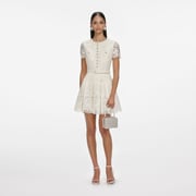 Cream Floral Lace Mini Dress