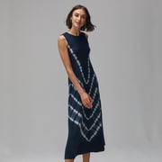 Tie Dye Maxi Dress in Navy
