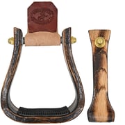 Nettles 2" Rustic Wrangler Barrel Stirrups with Gripper