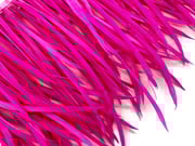 1 Yard - Hot Pink Goose Biots Stripped Wing Wholesale Feather Trim