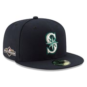 Men's Seattle Mariners New Era Navy 2025 MLB Postseason Side Patch 59FIFTY Fitted Hat