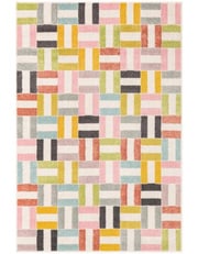 4' x 6' Checkered Whimsy Kids Rug