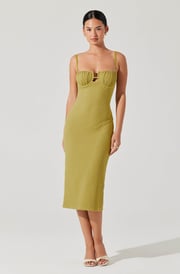 Jaida Bustier Bodycon Midi Dress