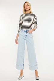 Kassie Essentials Cropped Wide Leg Jeans