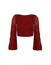 Knit Celina Bell Sleeve Top - Ponche
