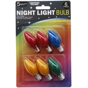 6 Pack 5-Watt 120 Volt Colorful Night Light Bulbs