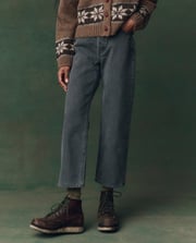 The Wayne Jean. -- Graphite Wash with Clean Hem