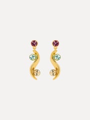 Crystal Wave Drop Earrings