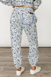 Lace Pocket Joggers - Blooming In Blue