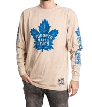 Toronto Maple Leafs Oatmeal Acid Washed Long Sleeve Shirt