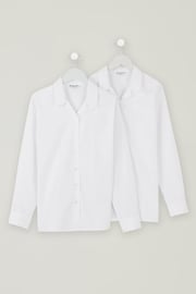 Long Sleeve, Non-iron Rever Collar Blouses - Twin pack