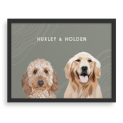 Custom Two Pet Portrait