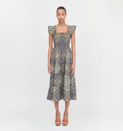 The Ellie Nap Dress - Olive Equestrian Scarf