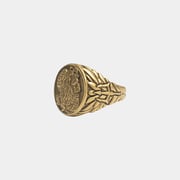 Poseidon Coin Ring - Ancient Gold