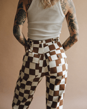 304 Service Fatigue Pants - Rust Checkerboard