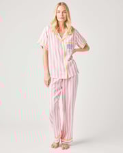 Retro Stripe Pajama Pants Set