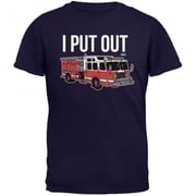 I Put Out ...Fires Navy Adult T-Shirt