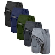 Men’s 2-in-1 Stretch Running Shorts with Liner (1- or 4-Pack)