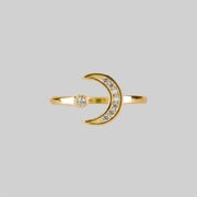 INDU. Moon & Star Gold Ring