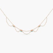 Jalaja Lotus Motifs Pearl Necklace