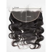 Human Hair Body Wave 13*6 Lace Frontal With Baby Hair Pre-Plucked Virgin Hair