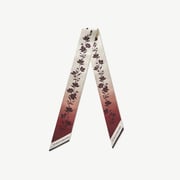 Silk Skinny Scarf - Burgundy Dégradé