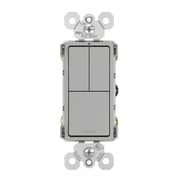radiant Two Single-Pole Light Switches and One 3-Way Switch, Gray