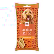 Pets at Home Log Bones with Chicken Dog Treats 2 Pack