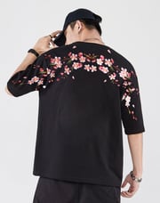 Sakura Flowers Embroidered Tee